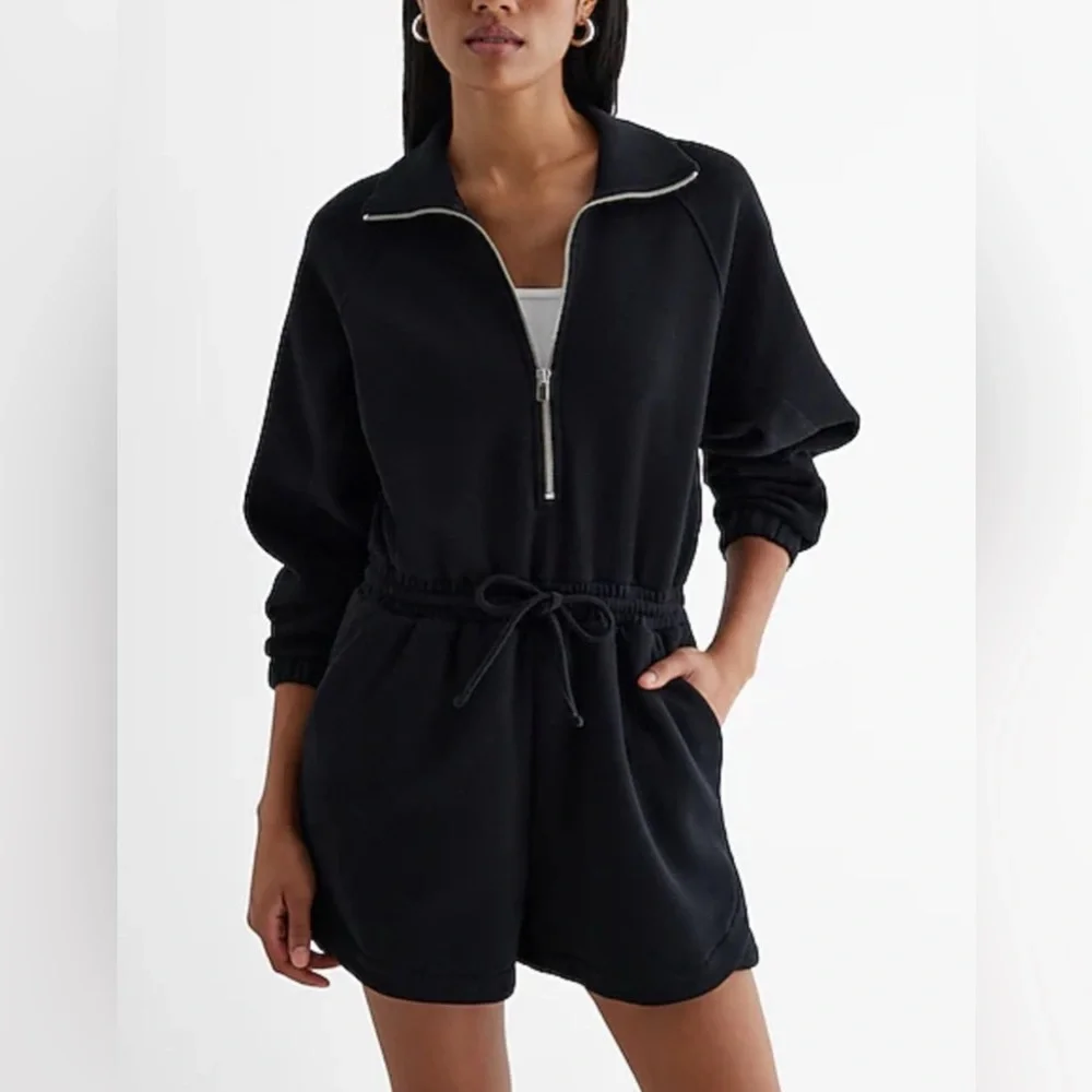Express quarter zip romper - Picture 2 of 10